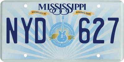 MS license plate NYD627