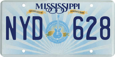 MS license plate NYD628