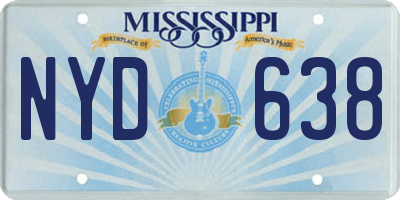 MS license plate NYD638