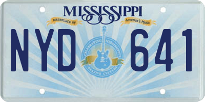 MS license plate NYD641