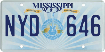 MS license plate NYD646