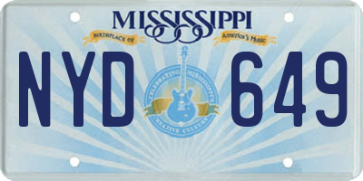 MS license plate NYD649