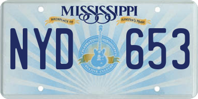 MS license plate NYD653