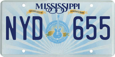 MS license plate NYD655