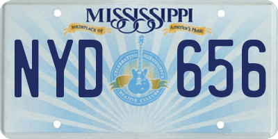 MS license plate NYD656