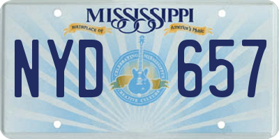 MS license plate NYD657