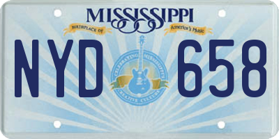 MS license plate NYD658