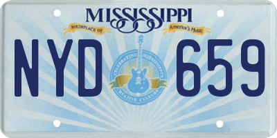MS license plate NYD659