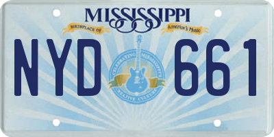 MS license plate NYD661