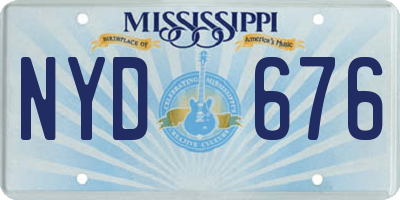 MS license plate NYD676