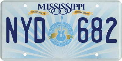 MS license plate NYD682