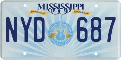 MS license plate NYD687