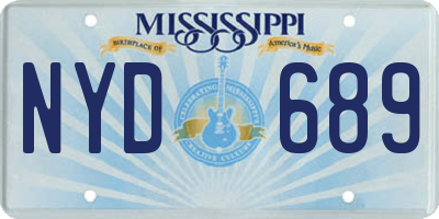 MS license plate NYD689