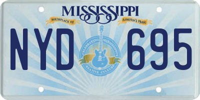 MS license plate NYD695