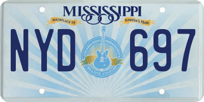MS license plate NYD697