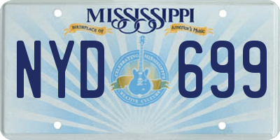 MS license plate NYD699