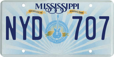 MS license plate NYD707