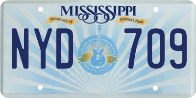 MS license plate NYD709