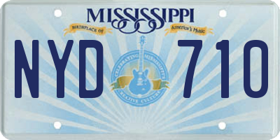 MS license plate NYD710