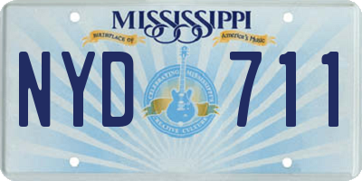 MS license plate NYD711