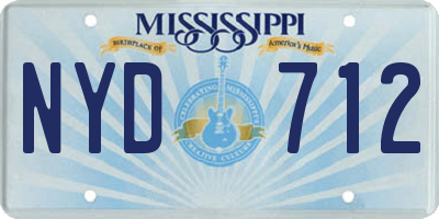 MS license plate NYD712