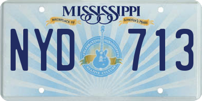 MS license plate NYD713