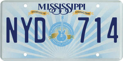 MS license plate NYD714