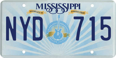 MS license plate NYD715