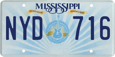 MS license plate NYD716