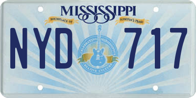 MS license plate NYD717