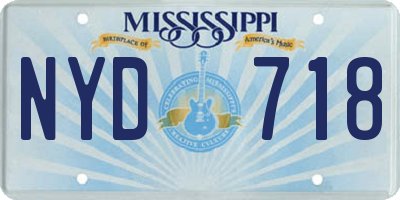 MS license plate NYD718