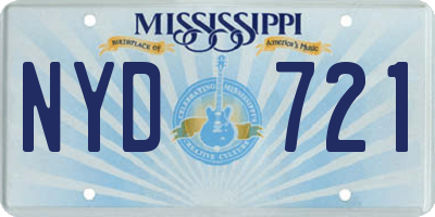 MS license plate NYD721