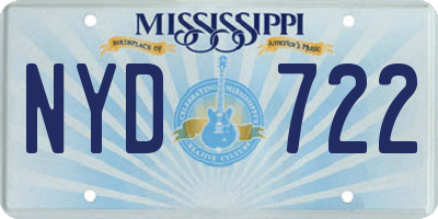 MS license plate NYD722