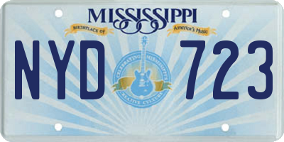 MS license plate NYD723