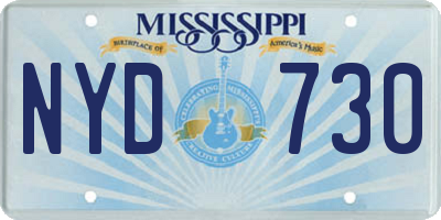 MS license plate NYD730