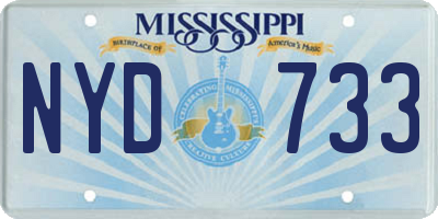 MS license plate NYD733