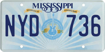 MS license plate NYD736