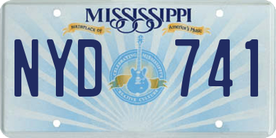 MS license plate NYD741