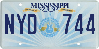 MS license plate NYD744