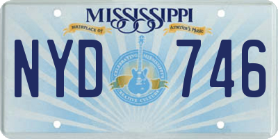 MS license plate NYD746