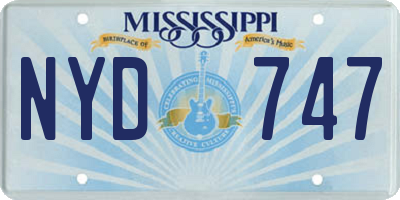 MS license plate NYD747