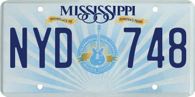 MS license plate NYD748