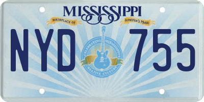 MS license plate NYD755