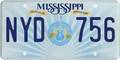 MS license plate NYD756