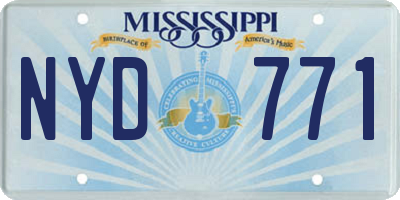 MS license plate NYD771
