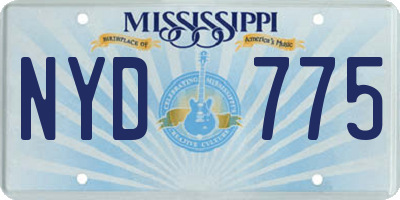 MS license plate NYD775