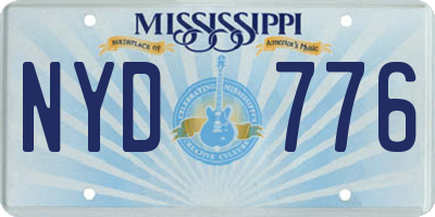 MS license plate NYD776
