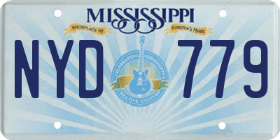 MS license plate NYD779
