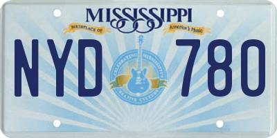 MS license plate NYD780