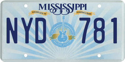 MS license plate NYD781